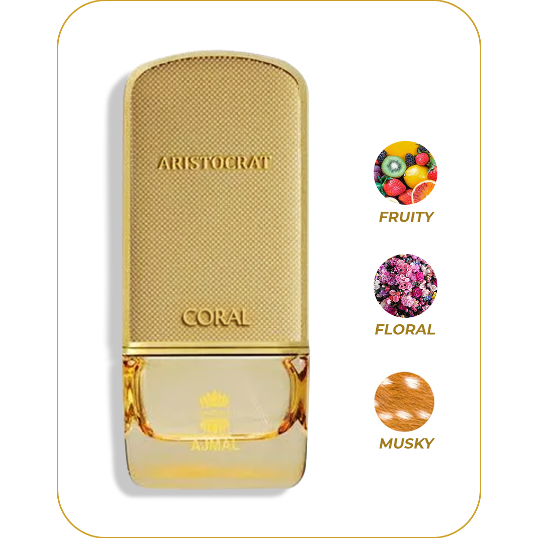 Aristocrat Coral By Ajmal Eau De Parfum For Women Spray 75 ML